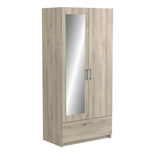 Armoire 2 portes 1 tiroir L.89 cm READY imitation chêne kronberg