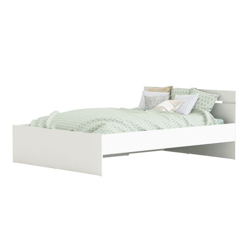 Lit 140x190 cm avec rangments MICHIGAN blanc