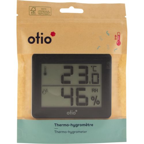 Thermomètre Hygromètre Noir - écran LCD - Otio