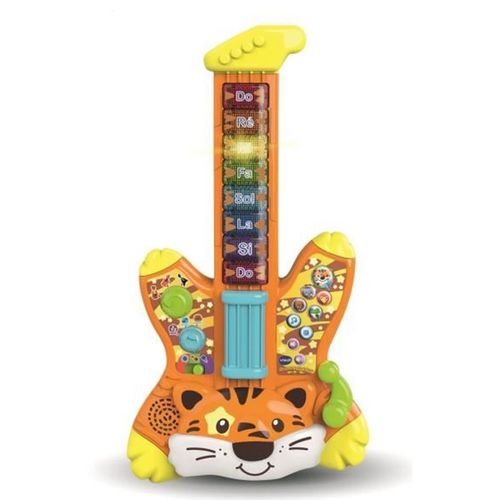 Guitare Électrique Enfant Jungle Rock Tigre - 2-5 Ans, 8 Touches Lumineuses