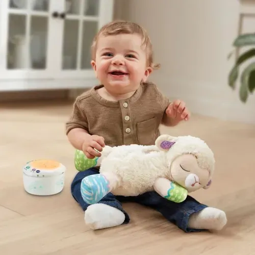 Veilleuse Peluche Mouton 3-en-1 Avec Projection, Sons Et Minuterie