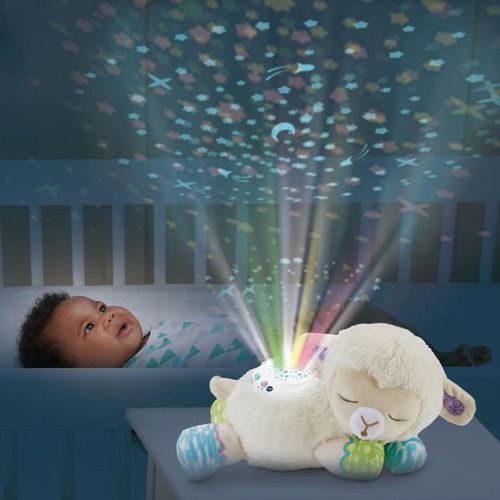 Veilleuse Peluche Mouton 3-en-1 Avec Projection, Sons Et Minuterie