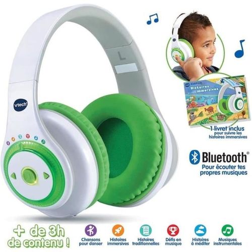 Casque Audio Interactif Pour Enfants 4–12 Ans — Bluetooth, 85 dB, Intégré