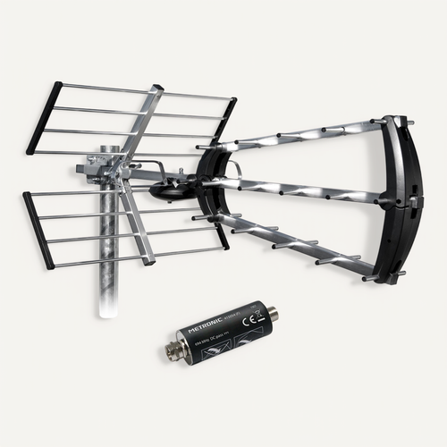 Antenne D'extérieur Trinappe 26 dB + Filtre 694 Mhz