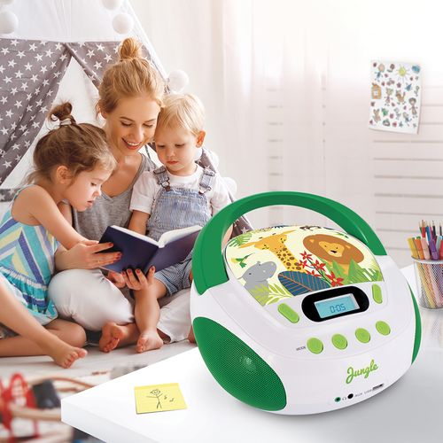 Lecteur Cd Mp3 Jungle Enfant Avec Port USB