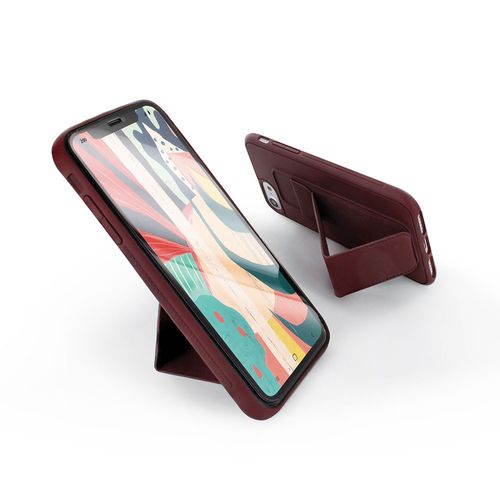 Coque Semi-rigide Magnétique Avec Support  Pour iPhone 7/8/se 2020 - Bordeaux