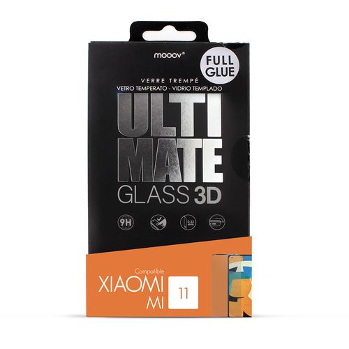Lot De 2 Protections D'écran Verre Trempé 3D 9H Pour Xiaomi Mi 11 5G - Transparent Noir - Neuf