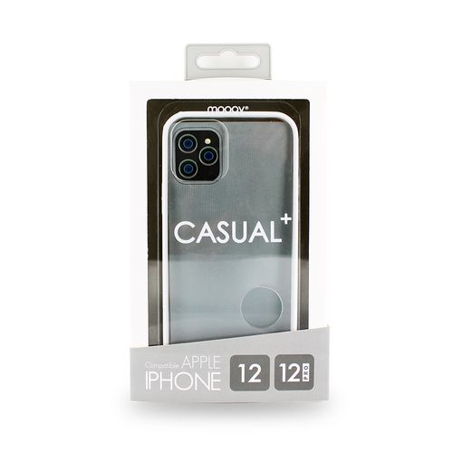 Coque Semi-rigide Color Edge Pour iPhone 12/12 Pro - Contour Blanc