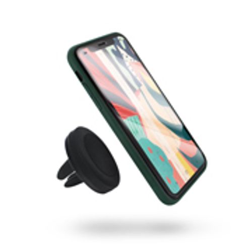 Coque Semi-rigide Magnétique Avec Support Pour iPhone 12 Mini - Verte