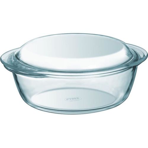 Lot De 2 Cocottes Rondes En Verre Borosilicaté 1,6 L D.27 Cm