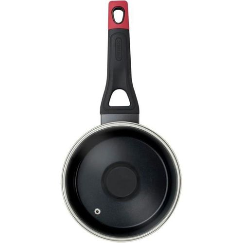 Casserole 16 Cm Anti-adhésive Avec Couvercle Verre, Sans Pfas, Induction