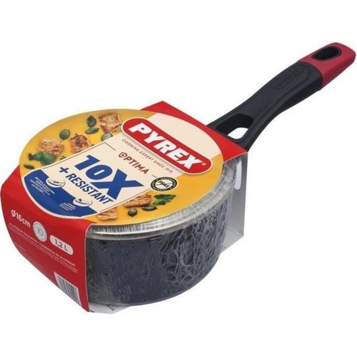 Casserole 16 Cm Anti-adhésive Avec Couvercle Verre, Sans Pfas, Induction