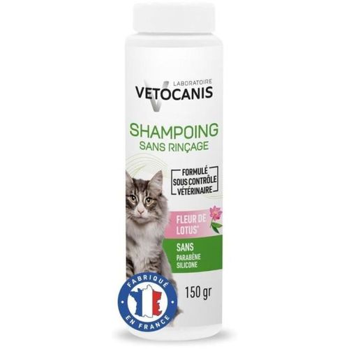 Shampoing Sec Talc 150 G Pour Chat — Parfum Fleur De Lotus