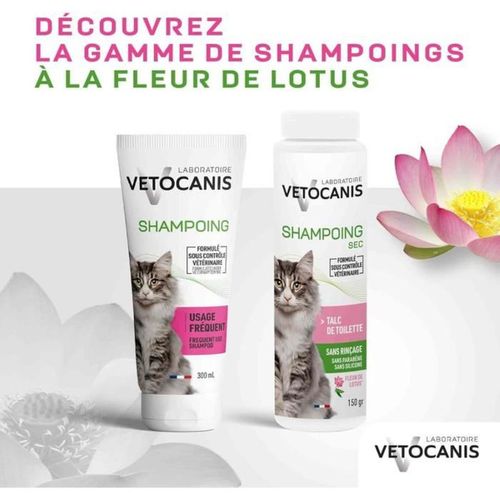 Shampoing Sec Talc 150 G Pour Chat — Parfum Fleur De Lotus
