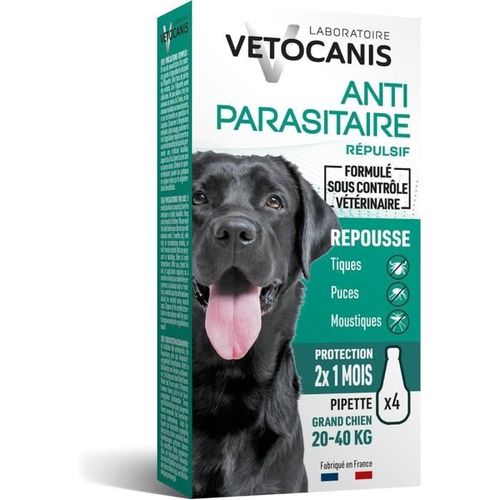 Pipette Anti-puces, Tiques Et Moustiques - Répulsif Pour Grand Chien