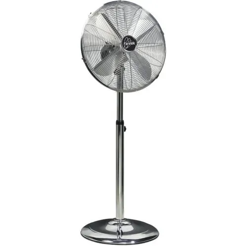 Ventilateur Sur Pied Chromé 40cm 50w - Arizona - 3 Vitesses Oscillant