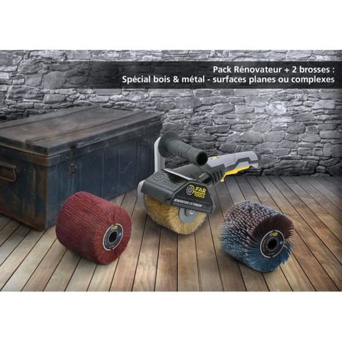 Rénovateur Électrique 1300 W Avec Brosses Abrasives Et Fibre Synthétique