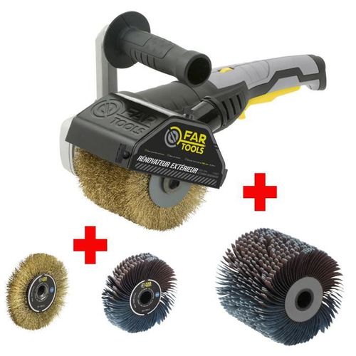 Pack Renovateur Exterieur Rex120c + Brosse De Precision + Brosse à Lanieres De Precision