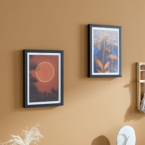 Image encadrée 30x40 cm VEGETAL Noir