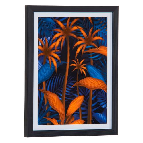 Image encadrée 30x40 cm VEGETAL Noir