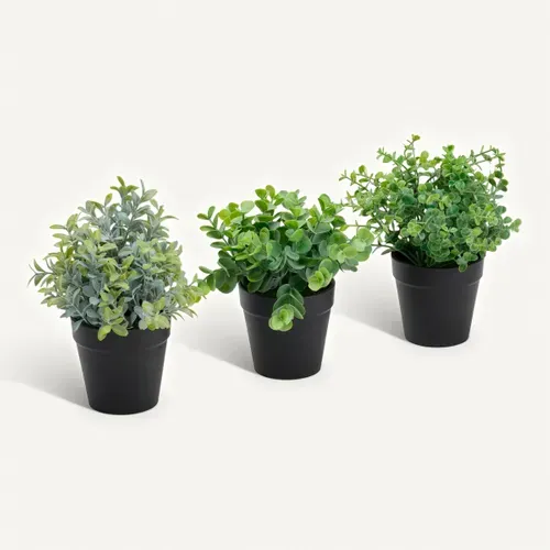 Feuillage plastique H. 20 cm Vert vue 3/4