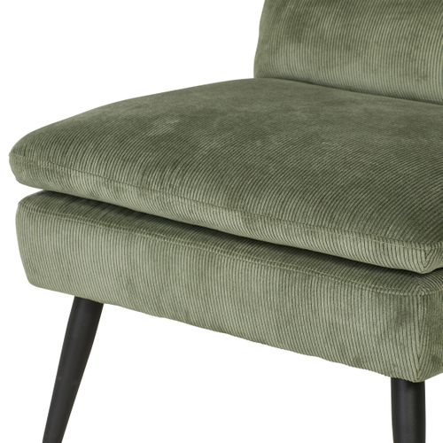 Fauteuil GAEL tissu vert vue accessoires