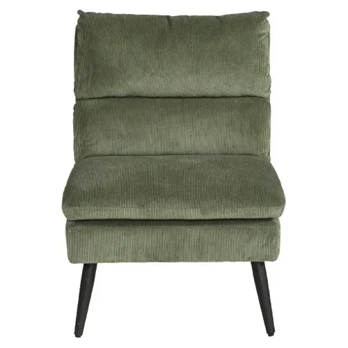 Fauteuil GAEL tissu vert vue de face