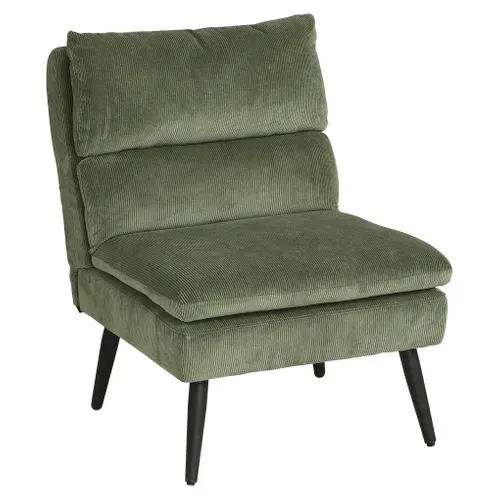 Fauteuil GAEL tissu vert vue 3/4