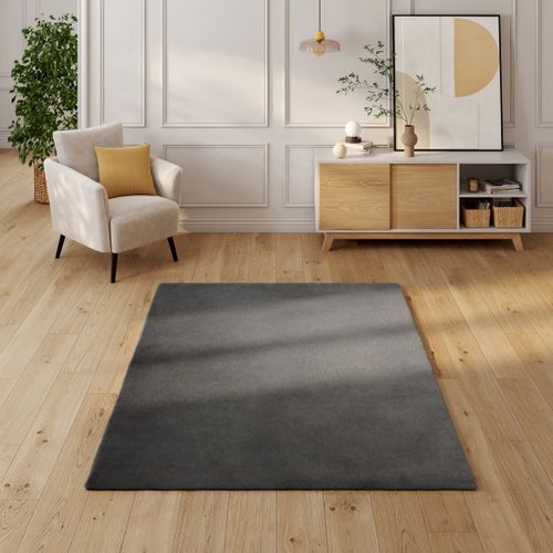 Tapis 150x200 cm RABBIT Gris foncé vue d'ambiance 1