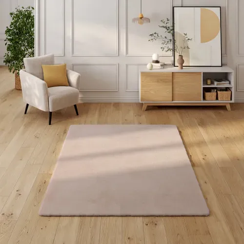 Tapis 150x200 cm RABBIT Rose vue d'ambiance 1