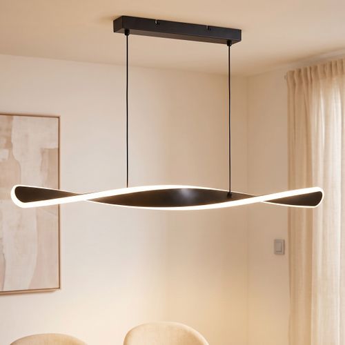 Suspension LED L. 80 cm TWIST Noir