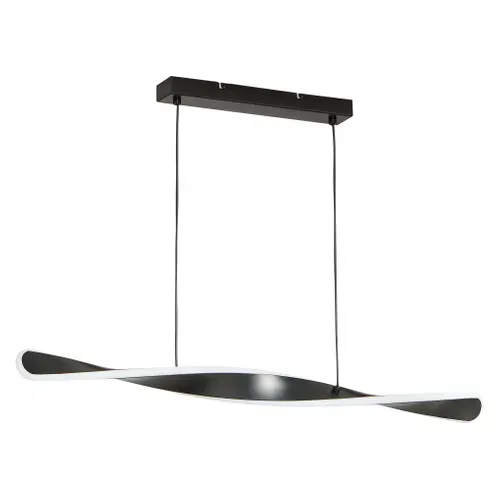 Suspension LED L. 80 cm TWIST Noir vue 3/4