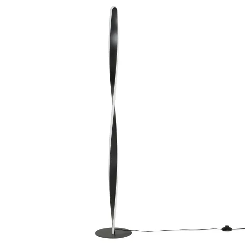Lampadaire LED droit H. 140 cm TWIST Noir vue 3/4