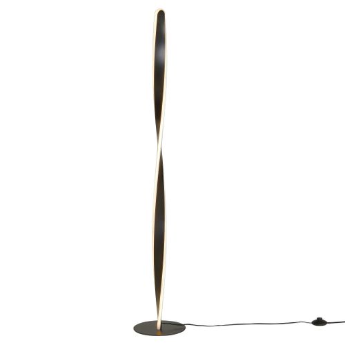 Lampadaire LED droit H. 140 cm TWIST Noir