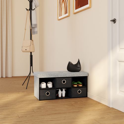 Banc pliable HARTLEY Gris vue d'ambiance 1
