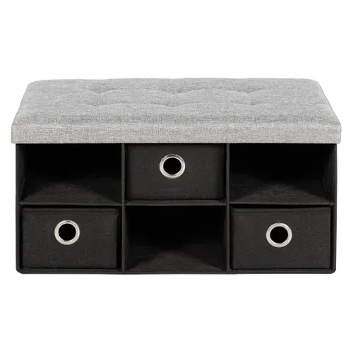 Banc pliable HARTLEY Gris vue de face