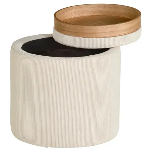 Pouf H. 46 cm SIMON Blanc