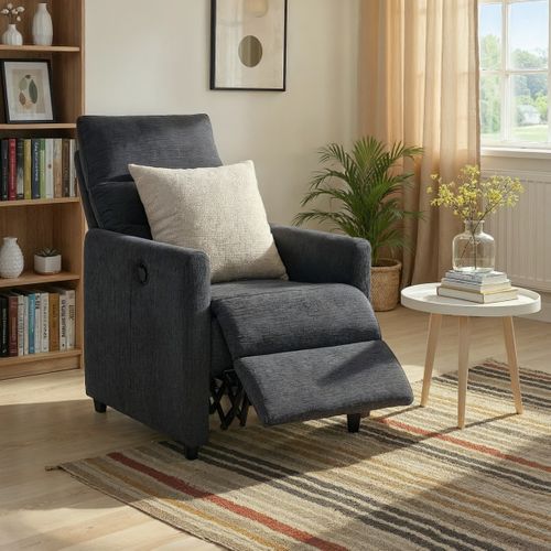 Fauteuil relax électrique OSCAR gris foncé vue d'ambiance 1