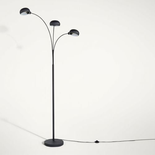 Lampadaire en métal H. 190 cm ROMA Noir vue de face