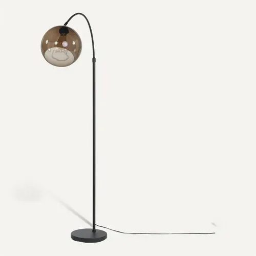 Lampadaire en métal H. 195 cm GIANNIS Noir vue de face