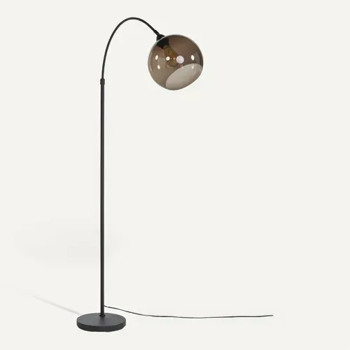 Lampadaire en métal H. 195 cm GIANNIS Noir vue 3/4