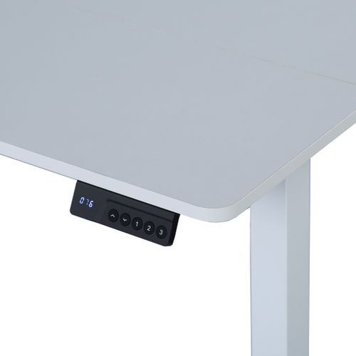 Bureau assis / debout ELEVIA blanc vue accessoires