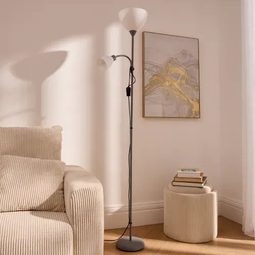Lampadaire H. 180 cm BIRO Gris vue d'ambiance 1