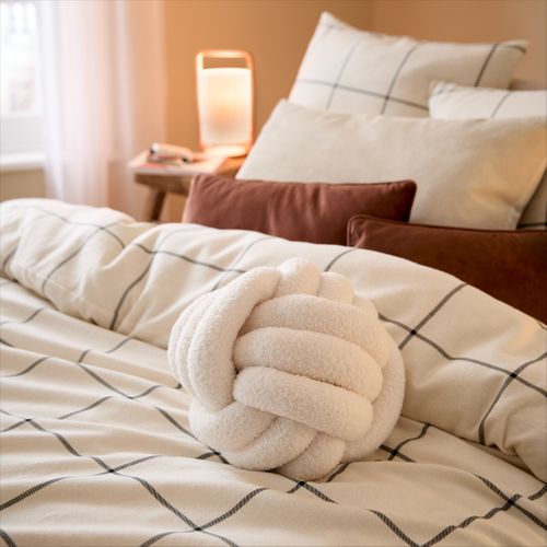 Coussin Ø 28 cm FJORD Blanc