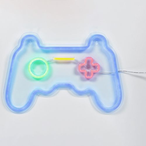 Néon mural Led USB L. 41 cm MANETTE Multicolore vue de face