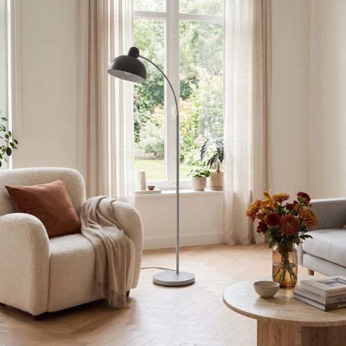 Lampadaire arc H. 154 cm MIRA Argent vue d'ambiance 1