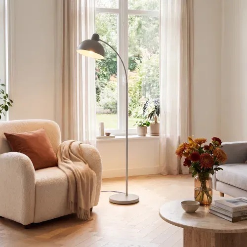 Lampadaire arc H. 154 cm MIRA Argent