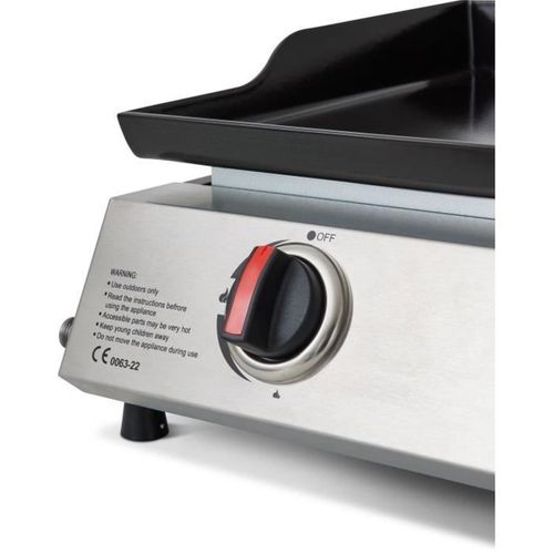 Plancha Gaz 4 Feux – 77 X 35 Cm, 10 Kw, Plaque Acier Émaillé