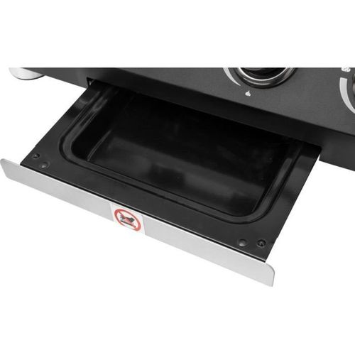 Plancha Gaz Palma 4 Brûleurs 10 Kw - Plaque Émaillée 62x35 Cm, Noir