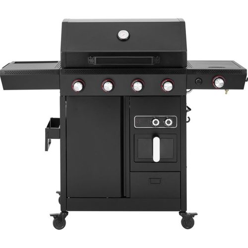 Barbecue Gaz Airgrill 4sb Avec Air Fryer Indépendante 5 Brûleurs 15,5 Kw